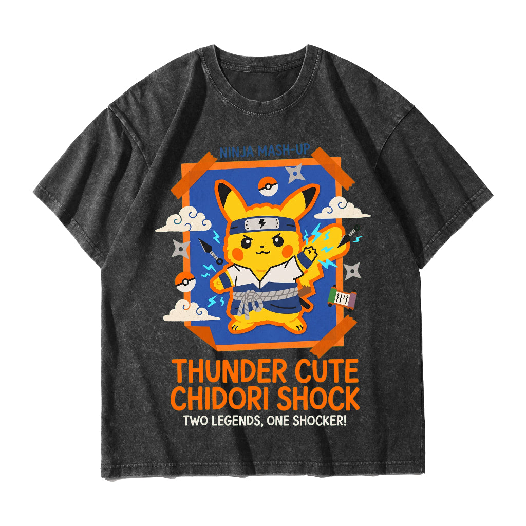 Pikachu Naruto Fusion Thunder Cute Chidori Shock