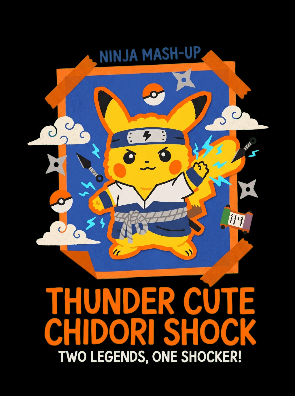 Pikachu Naruto Fusion Thunder Cute Chidori Shock