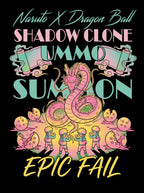 Naruto X Dragon Ball Shadow Clone Summon Epic Fail Graphic